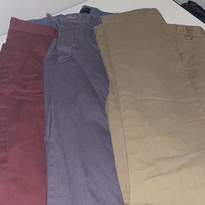 3 pairs of men’s chinos. 30x30 slim. Banana repub.